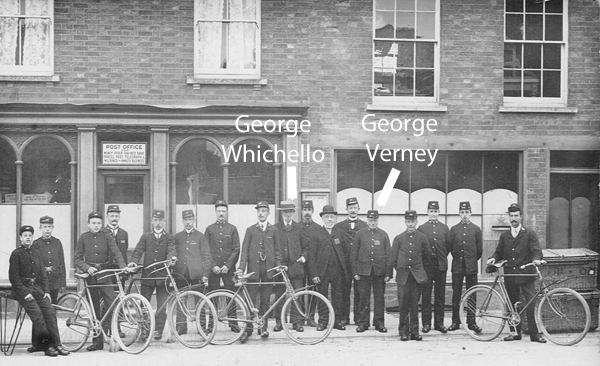 Postmen outside the Post Office